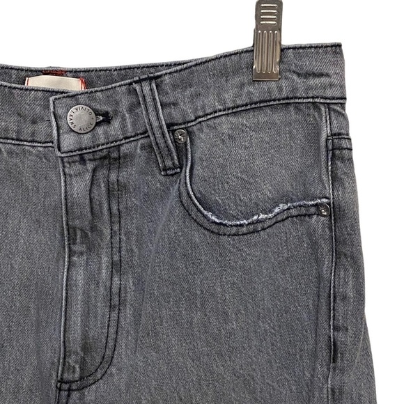 NEW Alice + Olivia Amazing Distressed High Waist Raw Cuffed Boyfriend Jeans - Picture 5 of 8